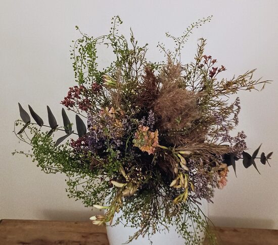 Bouquet de fleurs séchées et stabilisées
